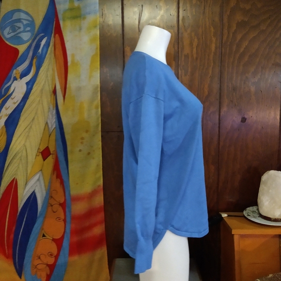 Size S blue casual Lightweight crew neck Sweater Relaxed fit - Picture 4 of 10